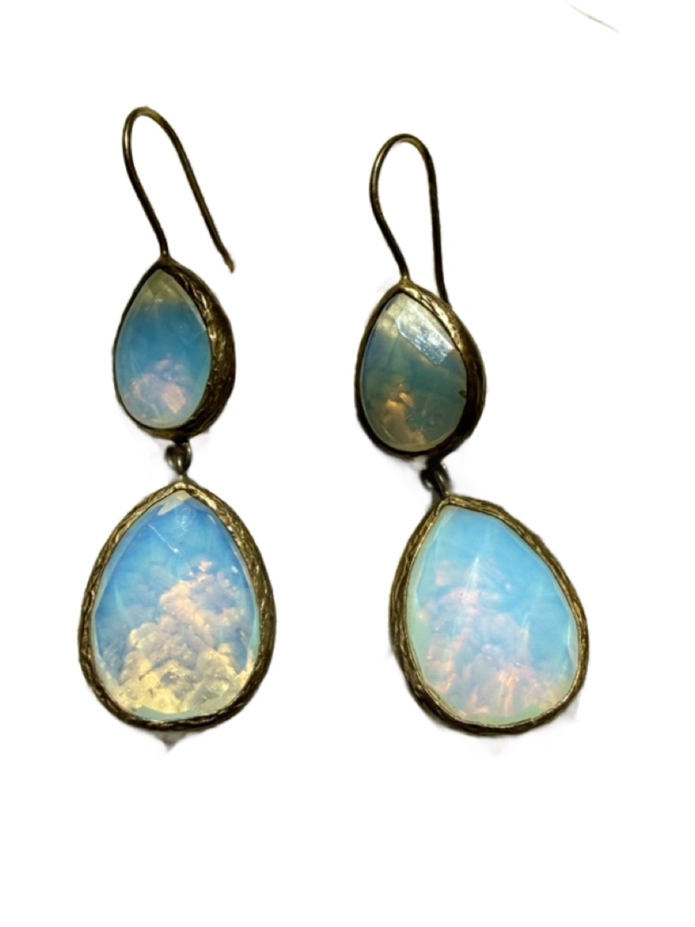 Rainbow Moonstone Drop Earrings